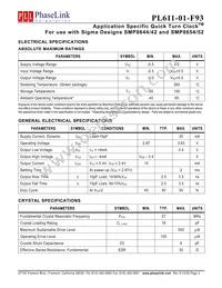 PL611-01-F93TC Datasheet Page 2