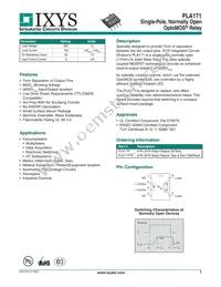 PLA171PTR Datasheet Cover