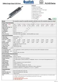 PLC-035S070 Datasheet Cover