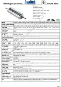 PLC-100S175 Datasheet Cover