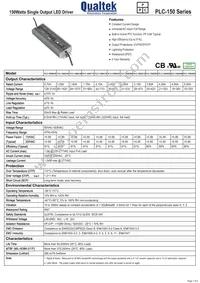 PLC-150S350 Datasheet Cover