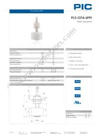 PLS-031A-6PPI Datasheet Cover