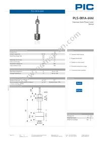 PLS-081A-6VAI Datasheet Cover