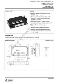 PM400DV1A060 Datasheet Cover