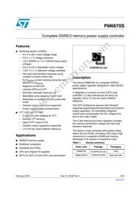 PM6670S Datasheet Cover