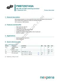 PMBT2907AQAZ Datasheet Cover