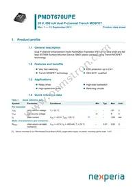 PMDT670UPE Datasheet Cover