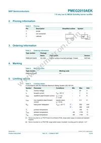 PMEG2010AEK Datasheet Page 2