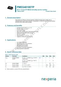 PMEG4010ETP Datasheet Cover