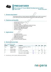 PMEG40T20ERX Datasheet Cover