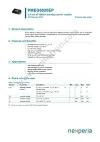 PMEG6020EP Datasheet Cover