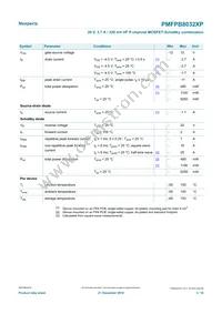 PMFPB8032XP Datasheet Page 3
