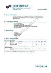 PMPB12UNEAX Datasheet Cover