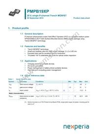 PMPB19XP Datasheet Cover