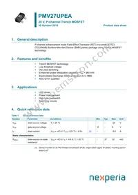 PMV27UPEAR Datasheet Cover