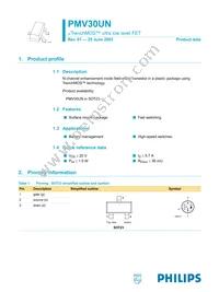 PMV30UN Datasheet Page 2