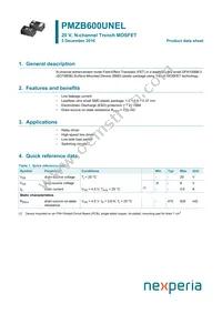 PMZB600UNELYL Datasheet Cover