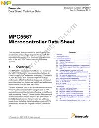 PPC5567MVR132 Datasheet Cover