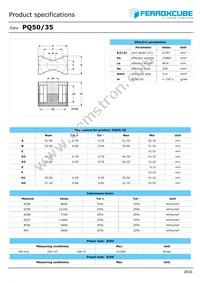 PQ50/35-3F4 Datasheet Cover
