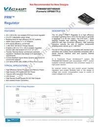 PRM48BF480T400A00 Datasheet Cover