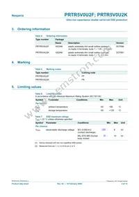 PRTR5V0U2K Datasheet Page 3