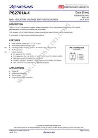PS2701A-1-V-F3-P-A Datasheet Cover