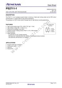 PS2711-1-F3-A Datasheet Cover