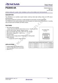 PS2845-4A-F3-AX Datasheet Cover