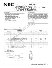 PS2915-1-F3 Datasheet Cover