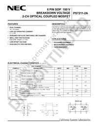 PS7211-2A-F3 Datasheet Cover