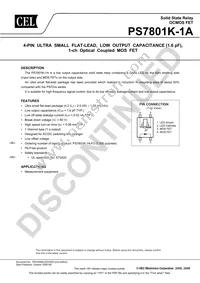 PS7801K-1A-F3-A Datasheet Cover