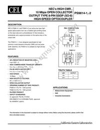 PS9814-2-V-F4-A Datasheet Cover