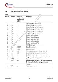 PSB 21373 H V1.1 Datasheet Page 14