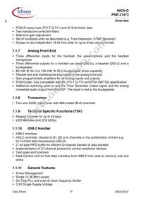 PSB 21473 F V1.3 Datasheet Page 17
