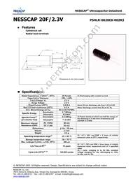 PSHLR-0020C0-002R3 Datasheet Cover