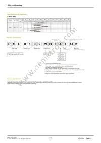 PSL0102WBFB1 Datasheet Page 3