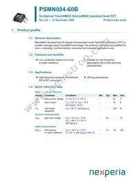 PSMN004-60B Datasheet Cover