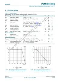 PSMN004-60B Datasheet Page 3