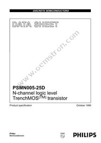 PSMN005-25D Datasheet Cover
