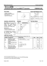 PSMN005-25D Datasheet Page 2
