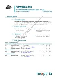 PSMN005-30K Datasheet Cover