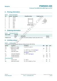 PSMN005-30K Datasheet Page 2