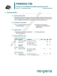 PSMN005-75B Datasheet Cover