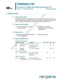 PSMN005-75P Datasheet Cover
