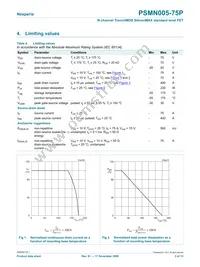 PSMN005-75P Datasheet Page 3