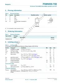 PSMN008-75B Datasheet Page 2