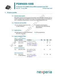 PSMN009-100B Datasheet Cover
