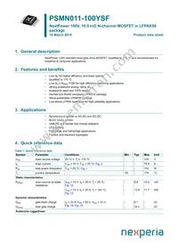PSMN011-100YSFX Datasheet Cover