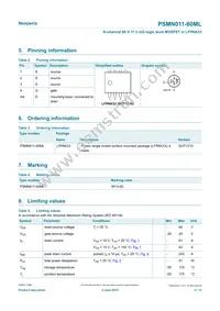 PSMN011-60MLX Datasheet Page 2