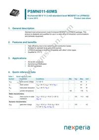 PSMN011-60MSX Datasheet Cover